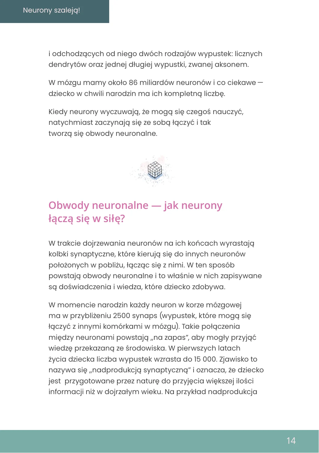 Strona z książki Neurony Szaleją