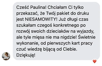Opinia czytelniczki: Twój pakiet do druku jest niesamowity.