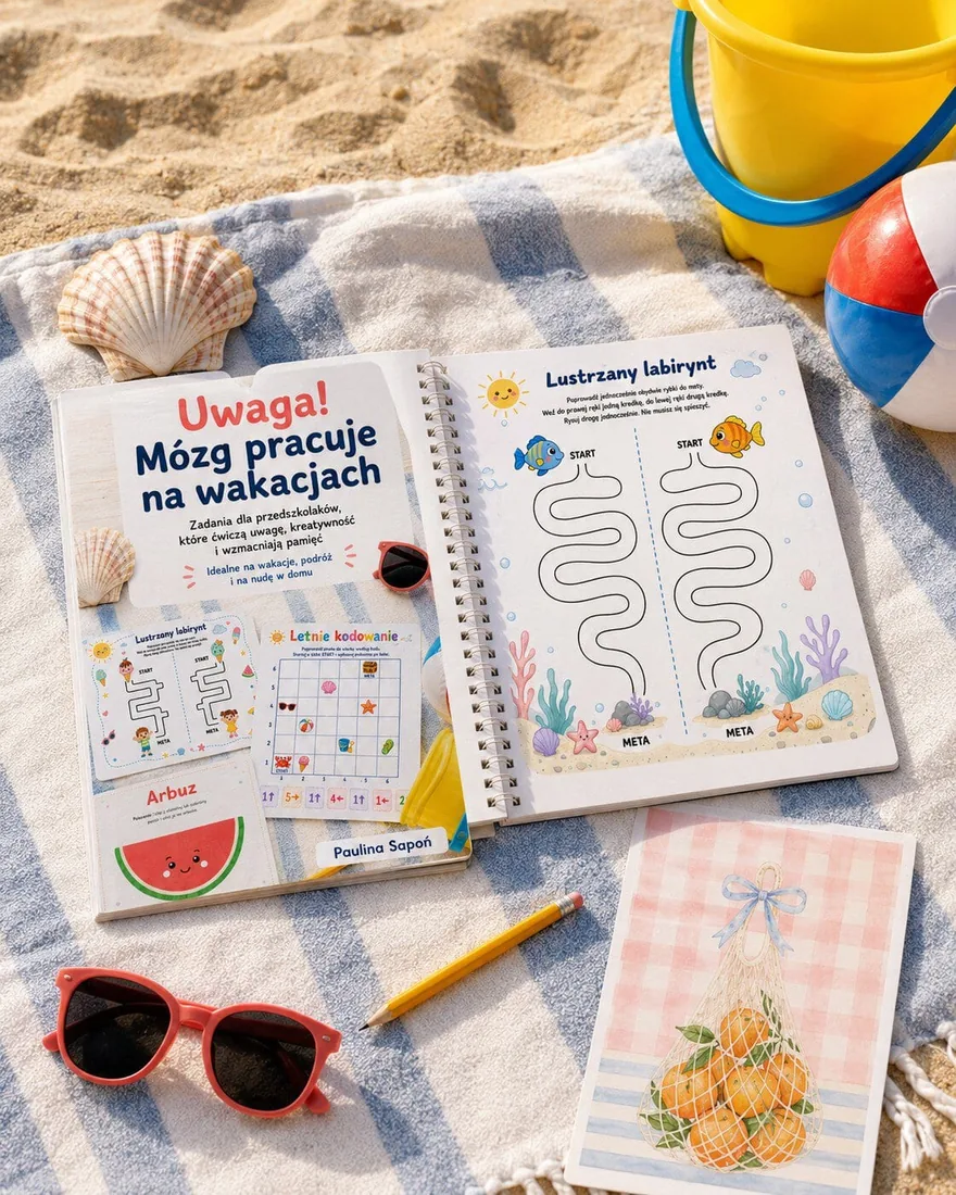 Uwaga! Mózg pracuje na wakacjach — materiały na plażę