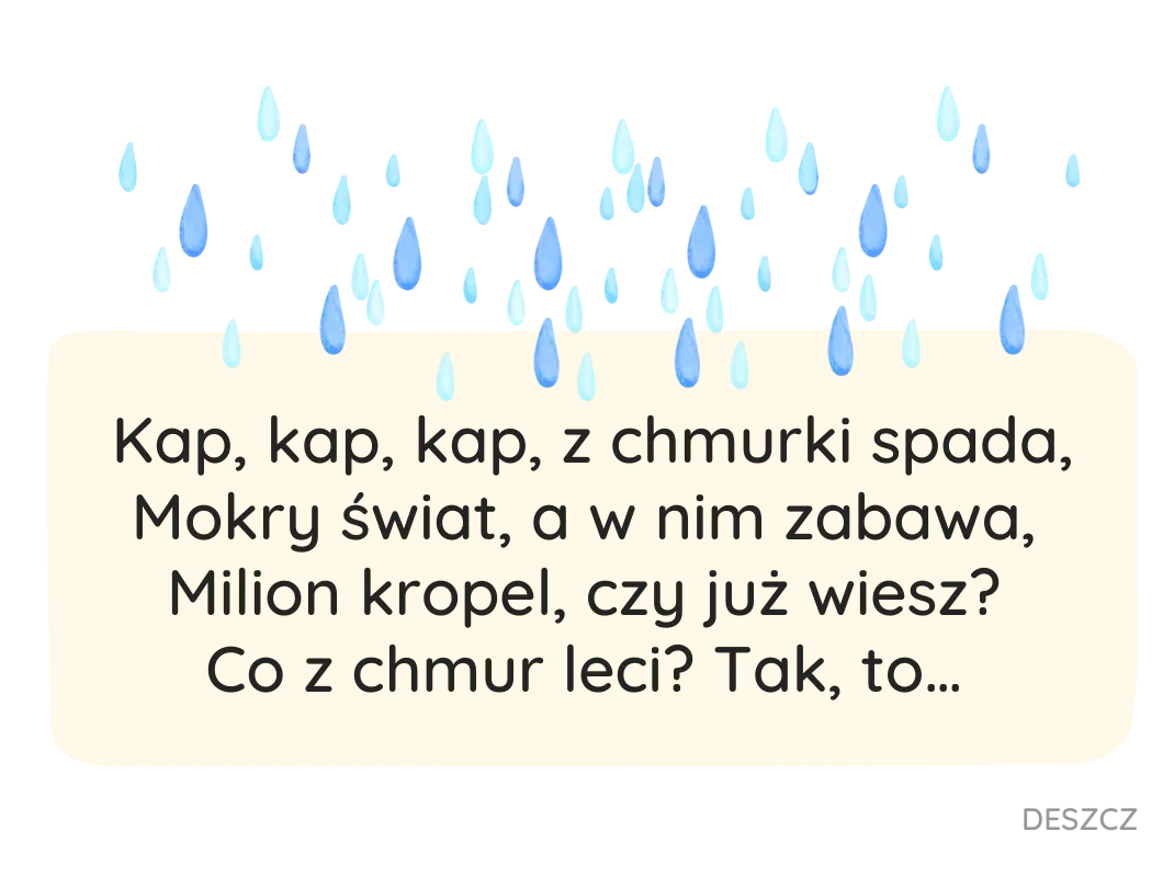 Przykładowa zagadka jesienna — deszcz