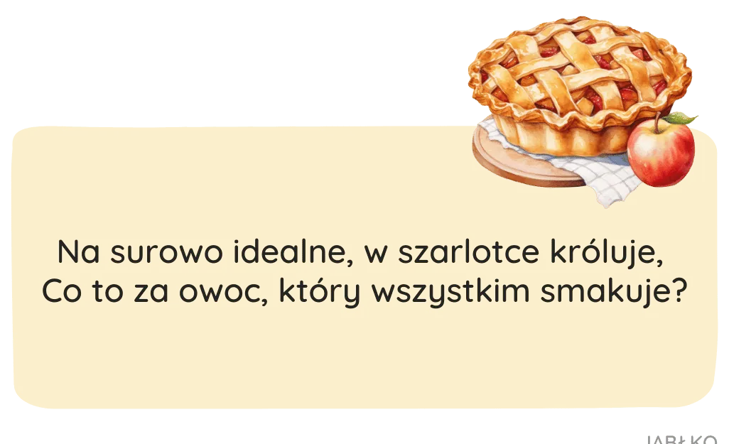 Przykładowa zagadka jesienna — jabłko